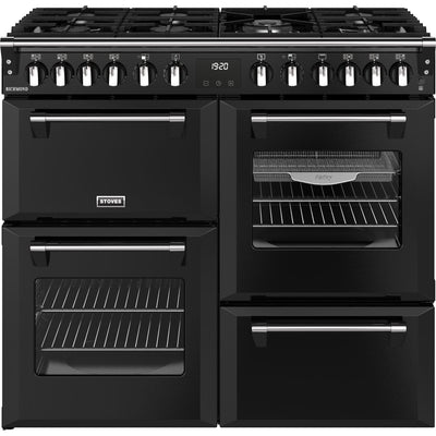 STOVES RICHMOND D1000DF DUAL FUEL RANGE COOKER IN BLACK - MODEL NO. 444411440